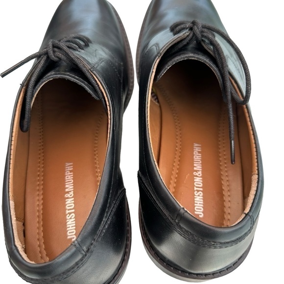 JOHNSTON & MURPHY CARLSON BLACK PLAIN-TOE DERBY OXFORDS SIZE 11.5 main image 5